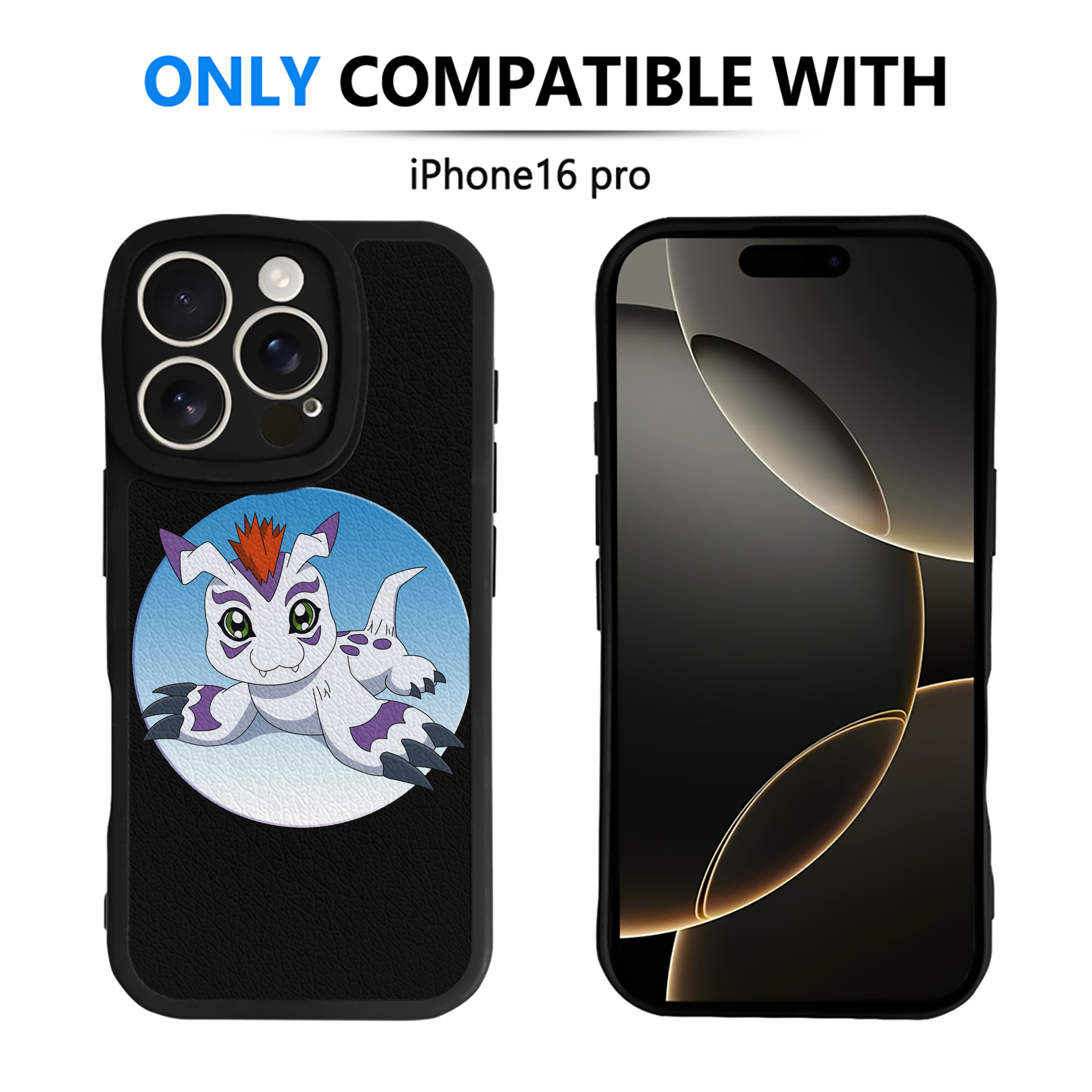 （画像用） Digimon デジタルモンスター/デジモン 【iPhone 16シリーズ対応】シリコンスマホケース（レザー調） 材質：シリコン